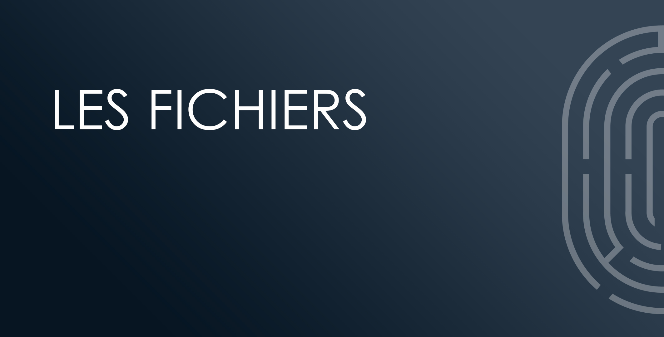 Les fichiers