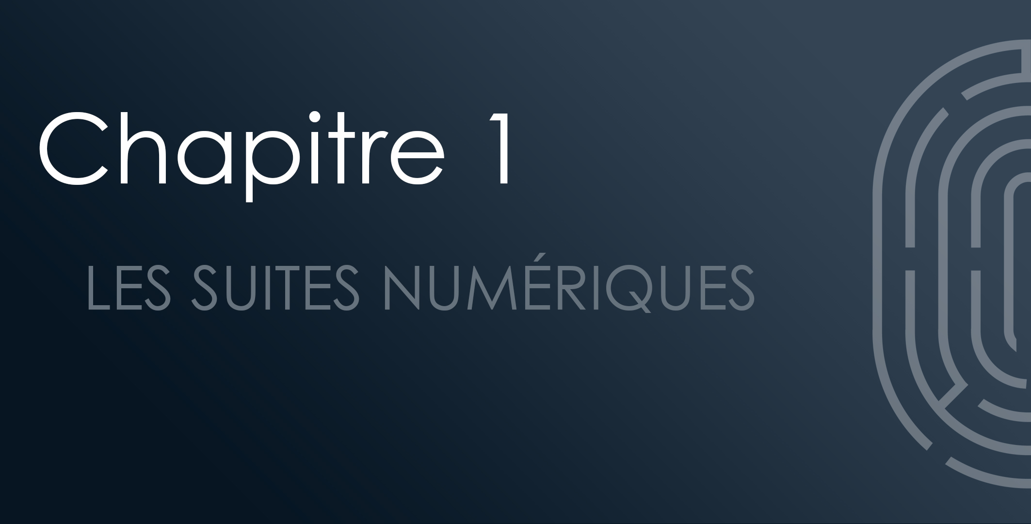 Chapitre 01 : Les suites numériques