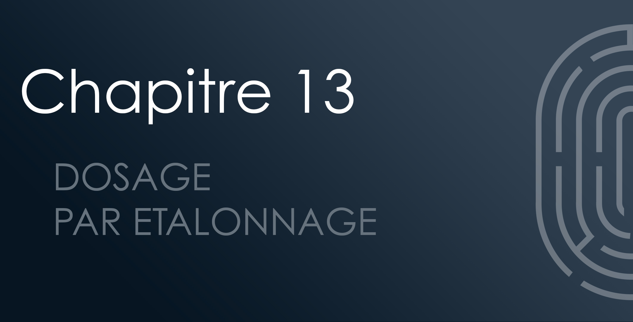 Chapitre 13 : Dosage par étalonnage